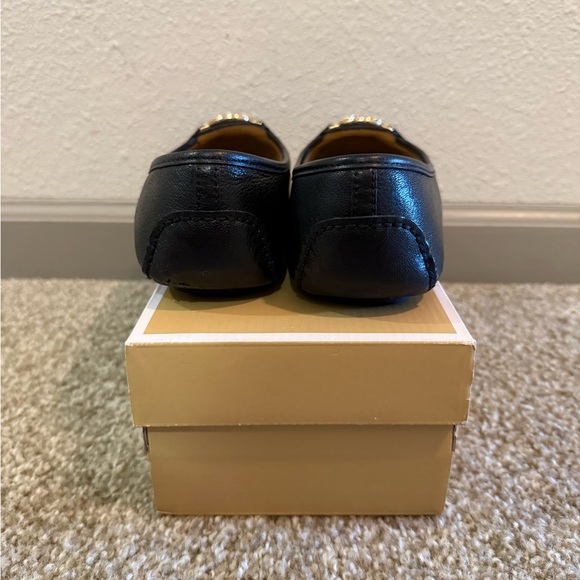 Michael Kors Black Flats with Gold Logo - Picture 3 of 3